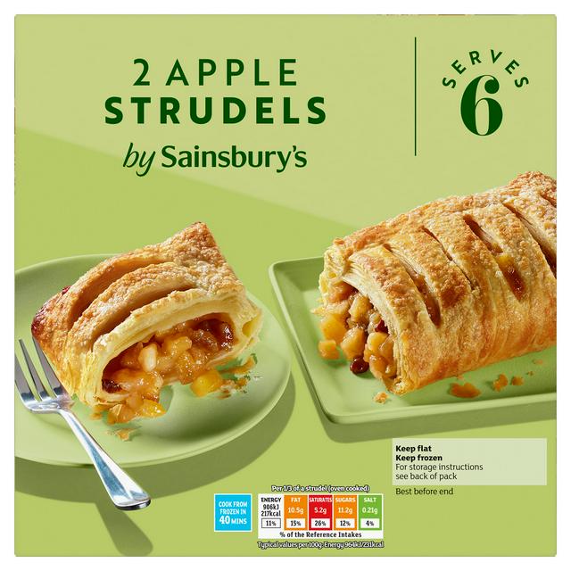 Sainsbury's 2 x Apple Strudels 600g