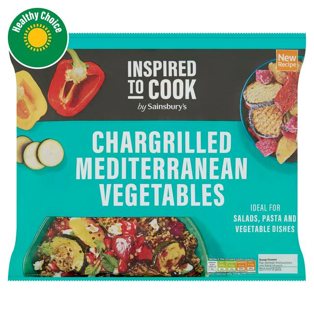 Sainsbury's Chargrilled Mediterranean Vegetables (Aubergine, Courgette, Red & Yellow Peppers) 500g