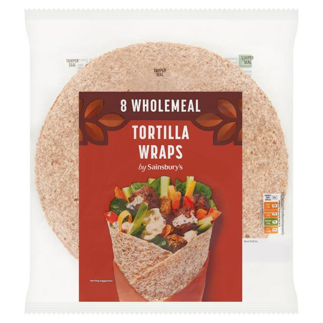 Sainsbury's Wholemeal Tortilla Wraps x8 512g