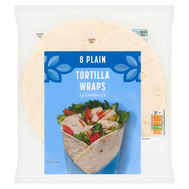 Sainsbury's Plain Tortilla Wraps x8 496g