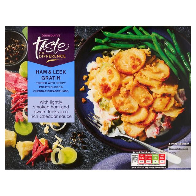 Sainsbury's Ham & Leek Gratin in Rich Cheese Sauce, Taste the Difference 800g (Serves 2)
