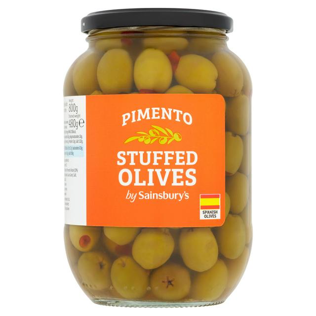 Sainsbury's Pimento Stuffed Olives 800g (480g*)