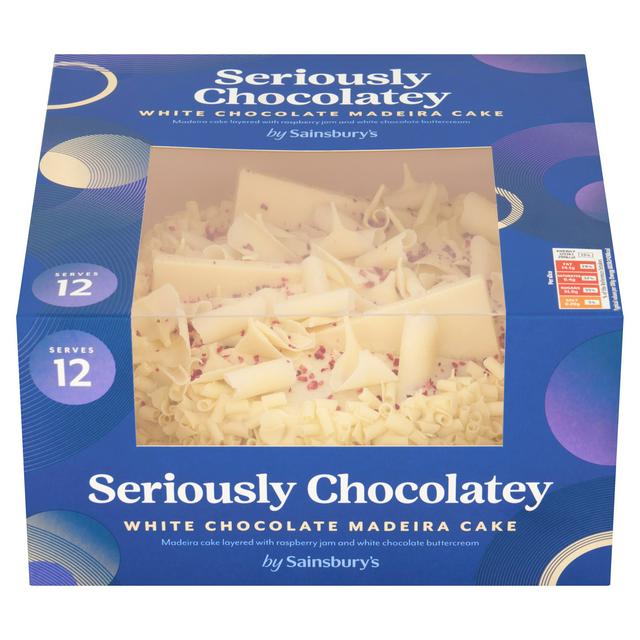 Sainsbury's White Chocolate Birthday Celebration Cake 839g (Serves 12)