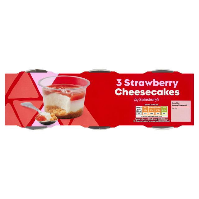 Sainsbury's Strawberry Cheesecake 3x100g