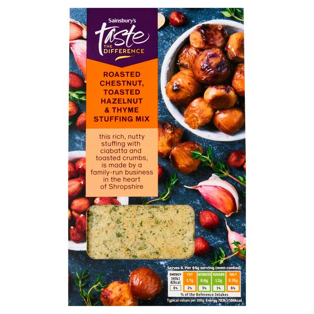 Sainsbury's Roasted Chestnut, Toasted Hazelnut & Thyme Stuffing Mix, Taste the Difference 110g