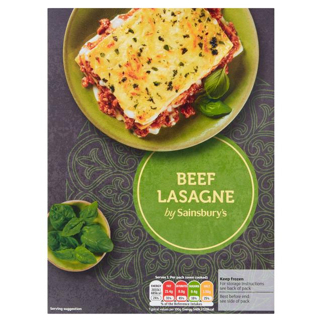 Sainsbury’s Beef Lasagne Ready Meal For 1 400g