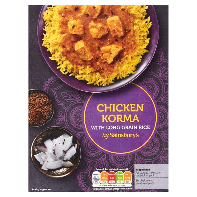 Sainsbury's Chicken Korma & Pilau Rice Ready Meal For 1 400g