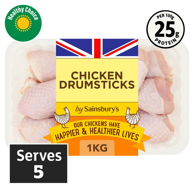 Sainsbury's 1kg British Fresh Chicken Skin on Drumsticks