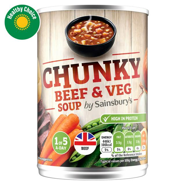 Sainsbury's Chunky Beef & Vegetable Soup 400g