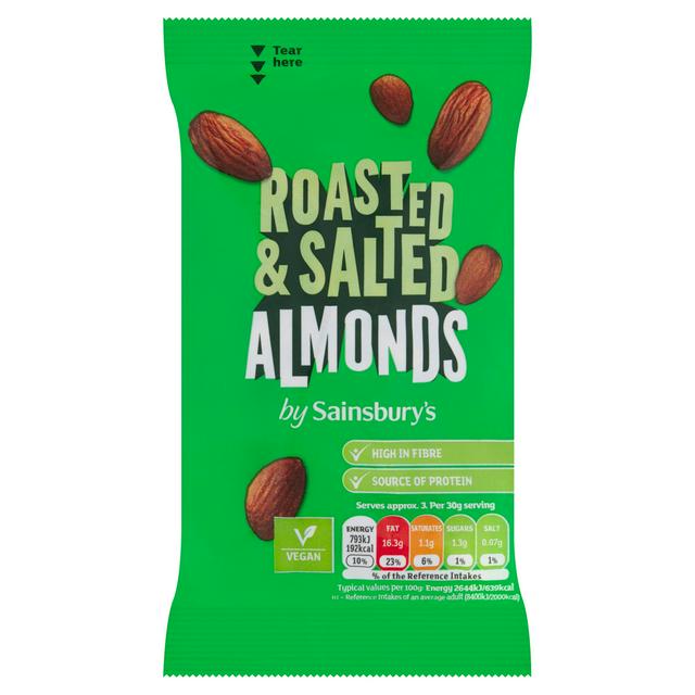 Sainsbury's Roasted & Salted Almonds 100g