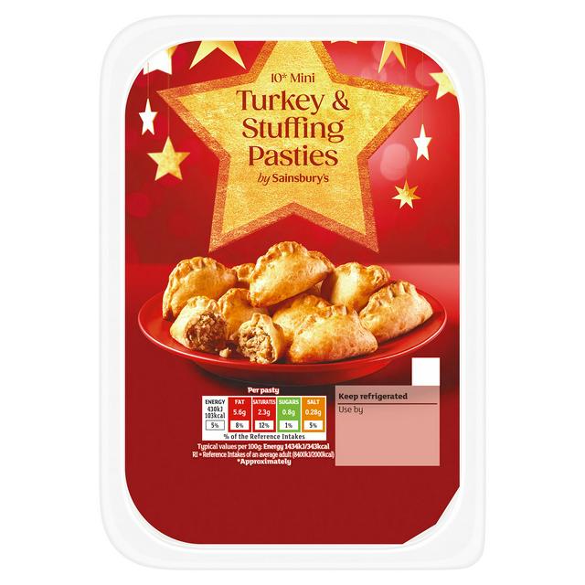 Sainsbury's Mini Turkey & Stuffing Pasties x10 300g