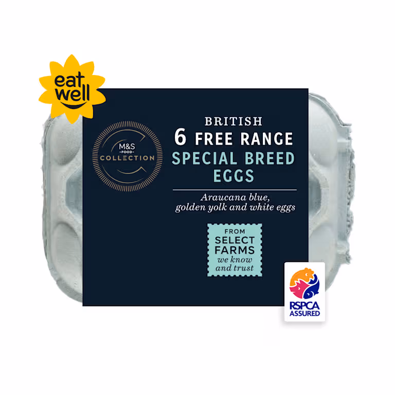 M&S British Farmed 6 Free Range Premium Eggs