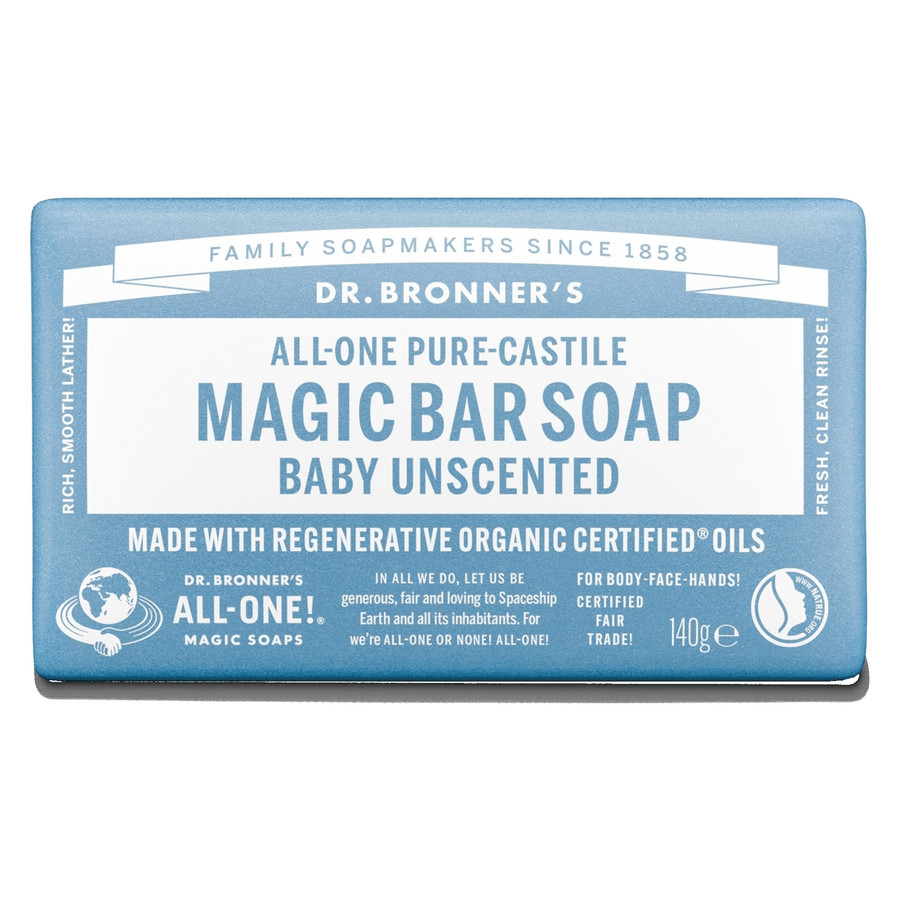 Dr. Bronner Magic Bar Soap Baby Unscented 140g