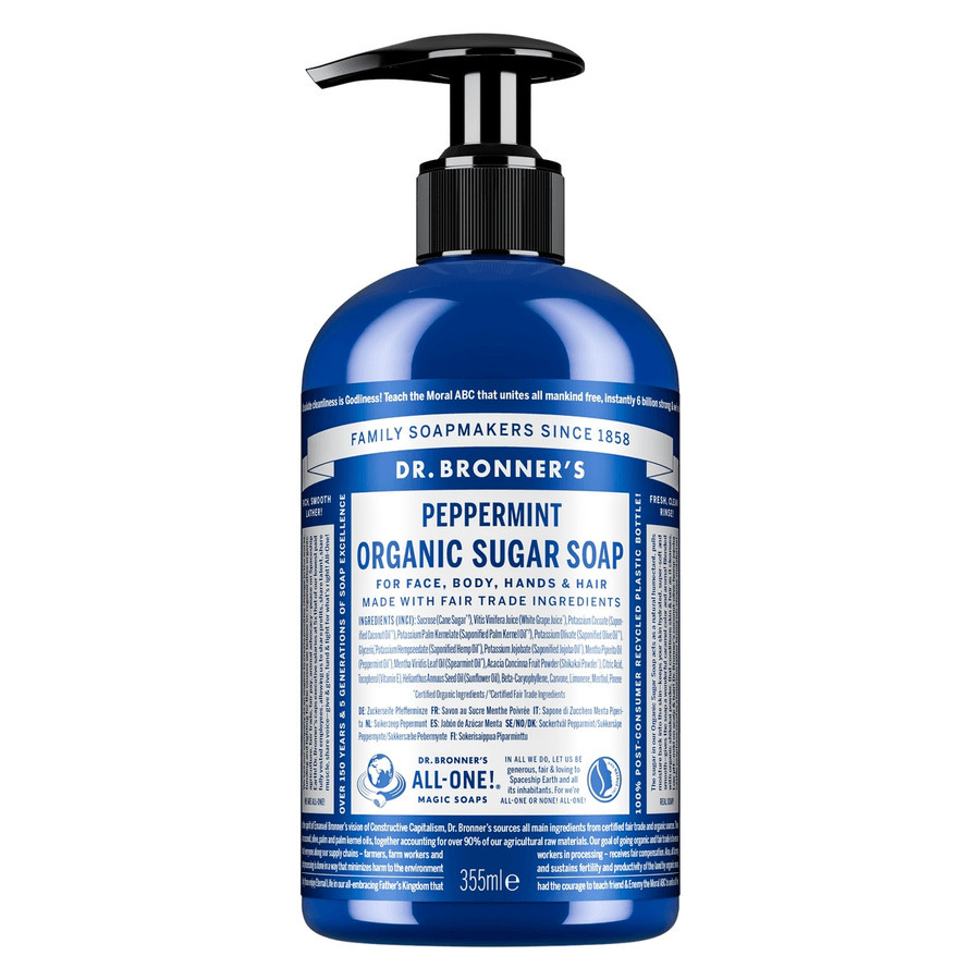 Dr. Bronner's Organic Sugar Soap Peppermint 355ml