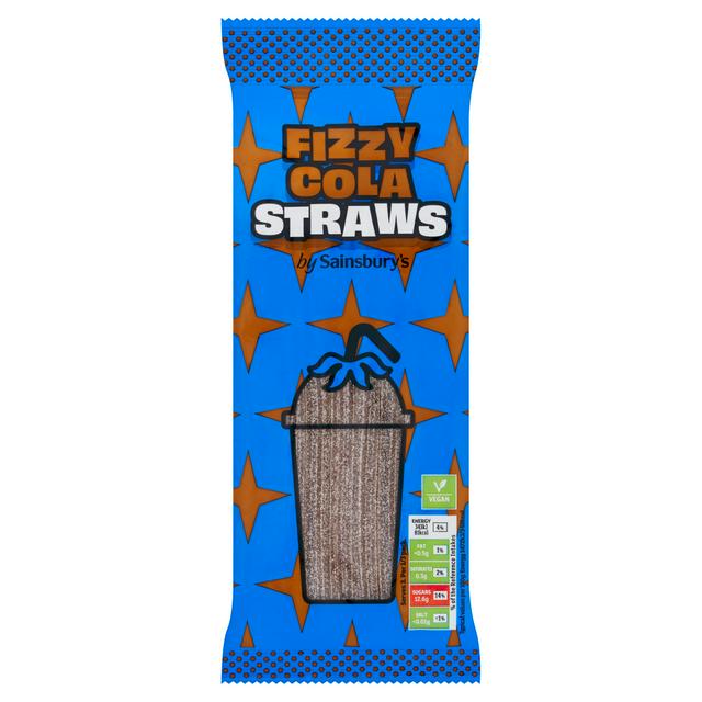 Sainsbury's Fizzy Cola Straw Sweets 70g