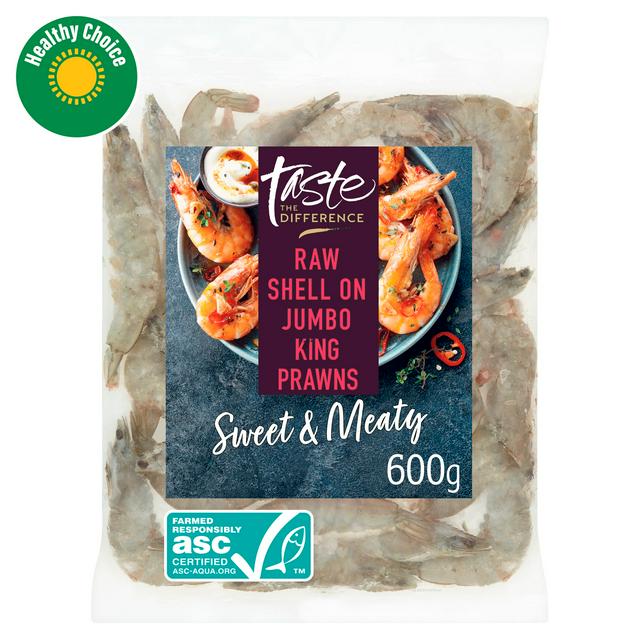 Sainsbury's Frozen Raw Shell on Jumbo King Prawns ASC, Taste the Difference 600g