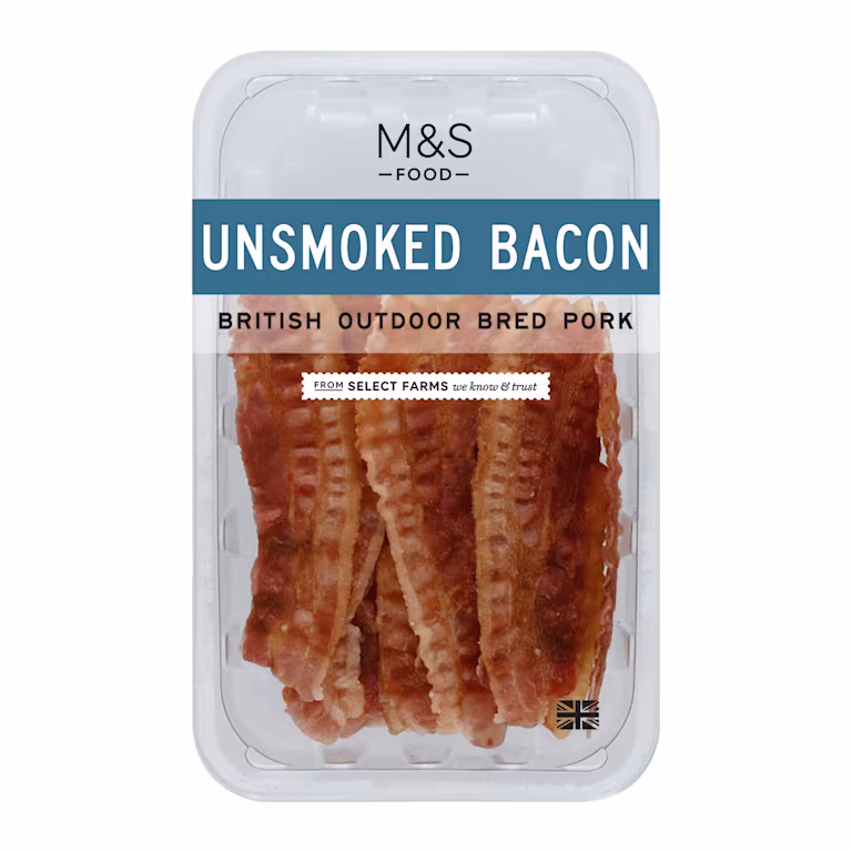 M&S British Outdoor Bred Unsmoked Bacon Strips