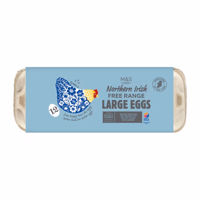 M&S Northern Irish Free Range Omega 3 Enriched Large Eggs
