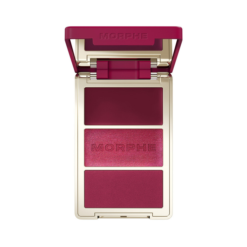 Morphe Cheek Thrills Multi-Finish Face Trio Wine & Dine