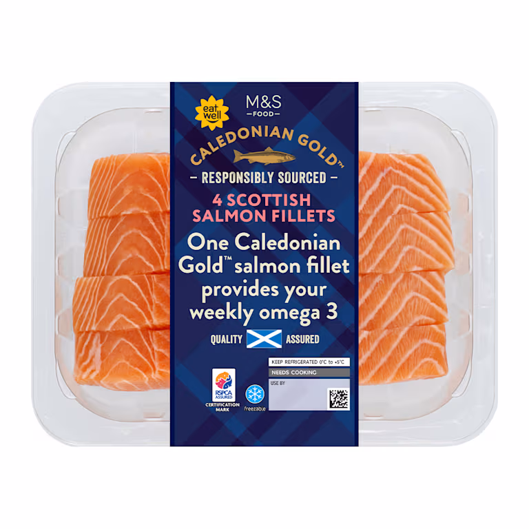 M&S Four Caledonian Gold Scottish Salmon Fillets