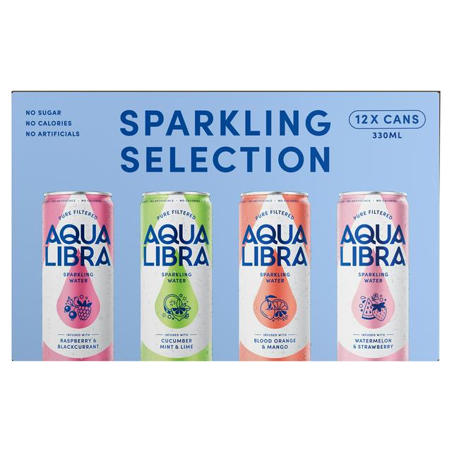 Aqua Libra 12 x 30ml Flavoured Sparkling Water