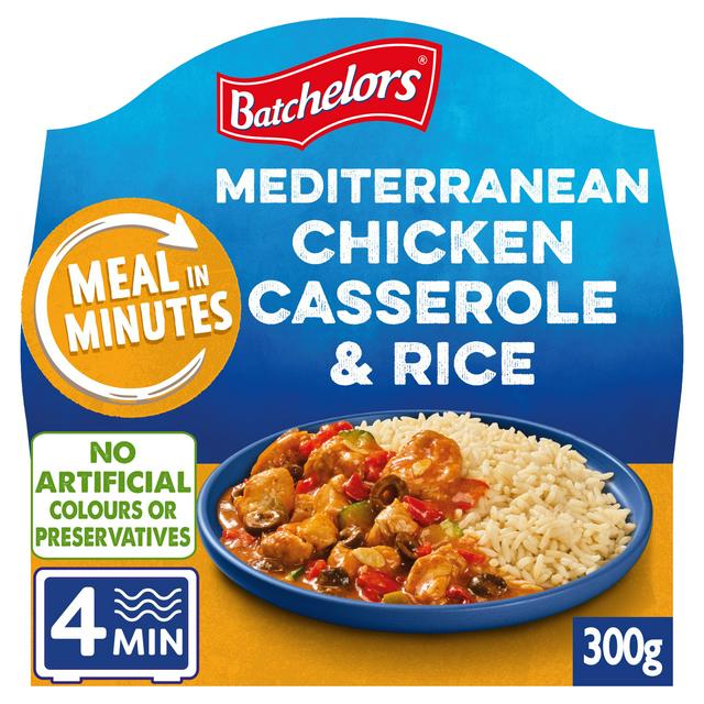 Batchelors Meals in Minutes Mediterranean Chicken Casserole & Rice Microwave Ready Meal 300g