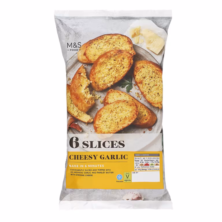 M&S 6 Cheesy Garlic Butter Bread Slices