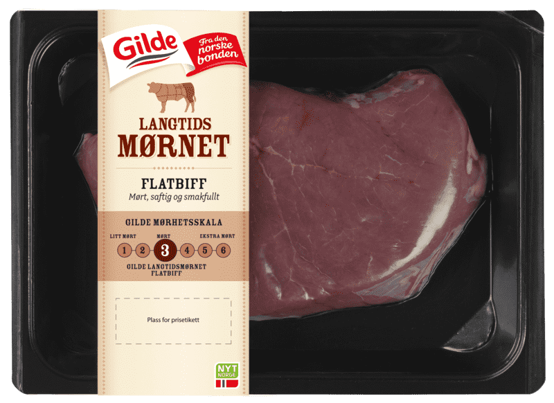 Gilde Langtidsmørnet Flatbiff ca 380g