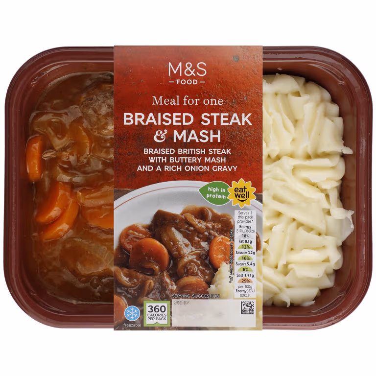 M&S Braised Steak and Mash Meal For One