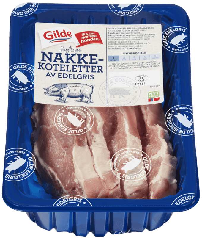 Gilde Edelgris Nakkekotelet ca 850g
