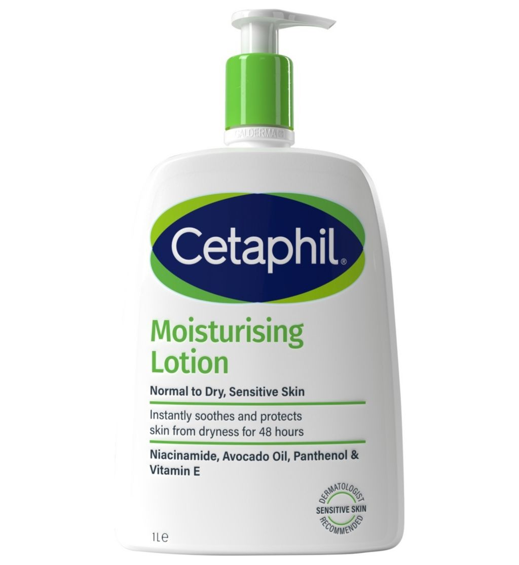 Cetaphil Moisturising Lotion, 1L,  Face & Body Moisturiser for Sensitive Skin, XL Family Size