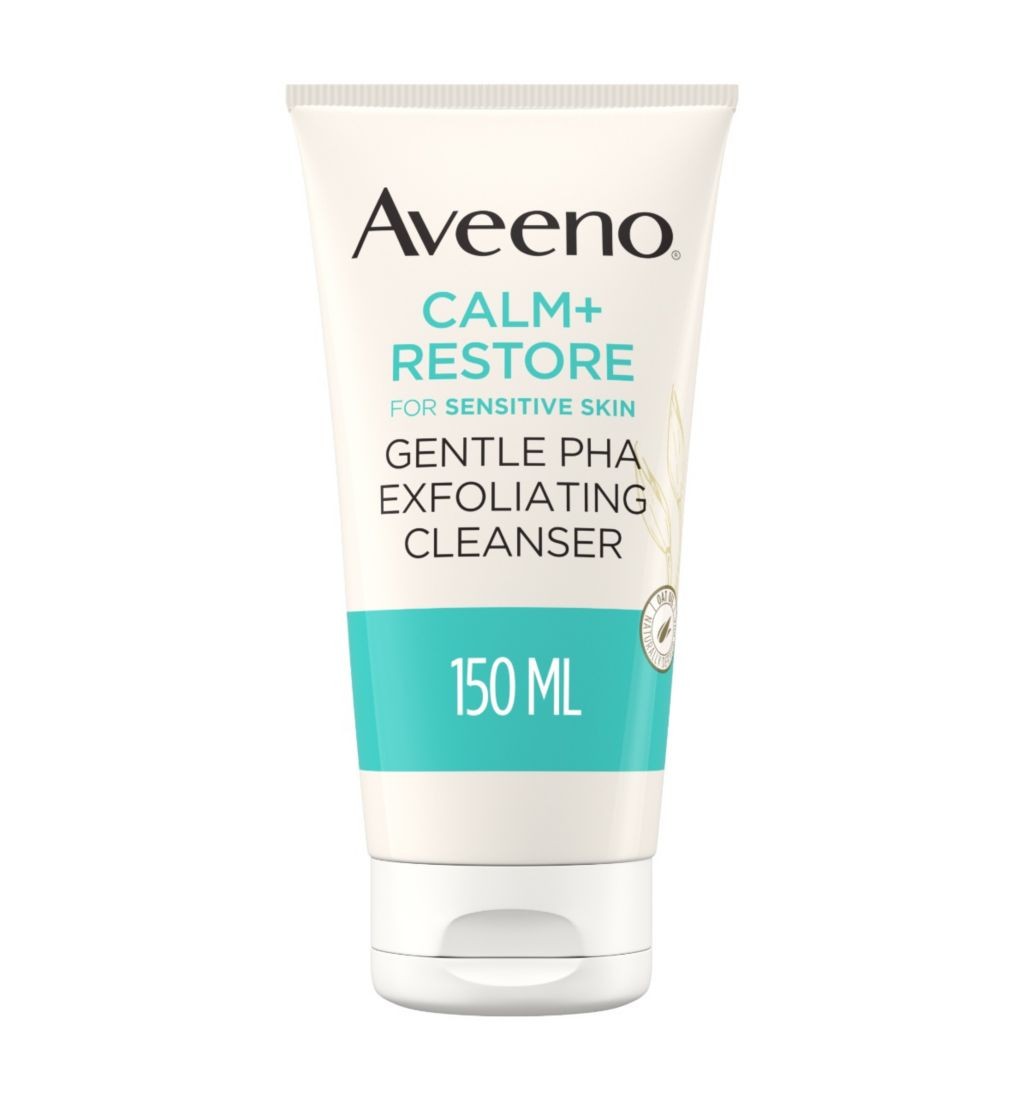 Aveeno Face CALM+RESTORE Gentle Exfoliating Face Scrub Cleanser 150ml
