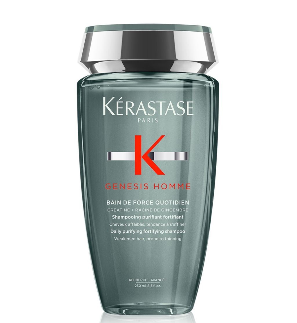 Kérastase Genesis Homme Men’s Shampoo, Daily Purifying Fortifying Shampoo, Re-energising for Scalp & Facial Hair, 250ml