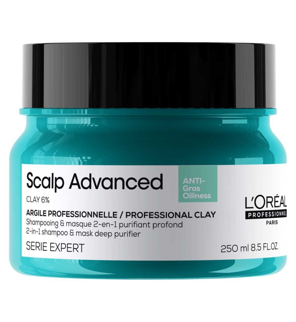 L’Oréal Professionnel Serie Expert Scalp Advanced Anti-Oiliness 2-in-1 Deep Purifier Clay Mask For Oily Hair 250ml