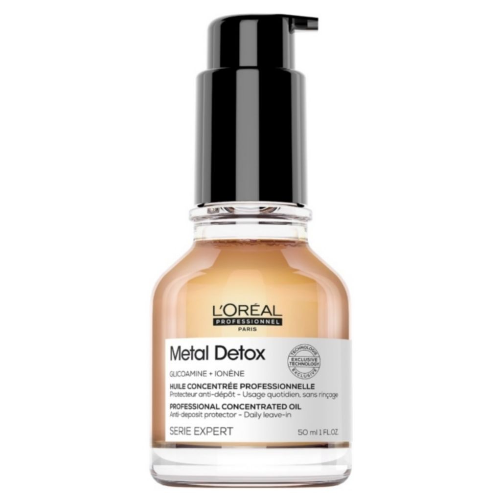 L’Oréal Professionnel Metal Detox Hair Oil, Prevent Damage & Colour Fade from Hard Water, Heat Protection, Shine 50ml