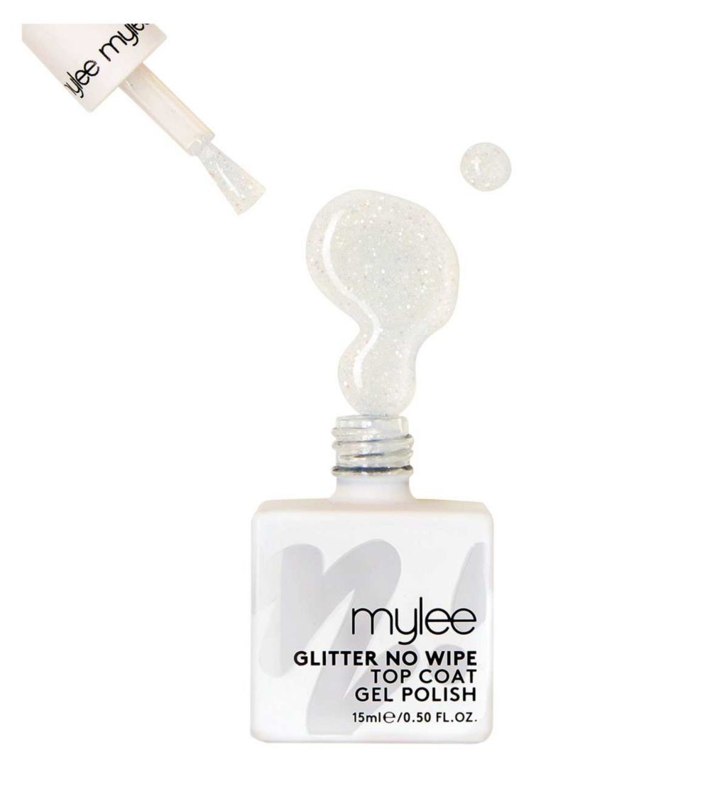 Mylee Glitter Gel Nal Polish Top Coat No Wipe 15ml