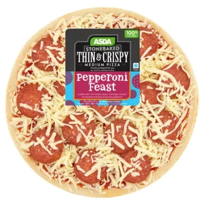 ASDA Pepperoni Feast Medium Thin Stonebaked Pizza