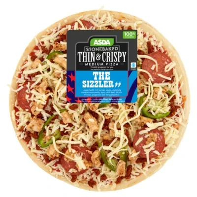 ASDA The Sizzler Medium Thin Stonebaked Pizza