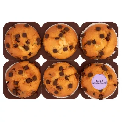 ASDA Baker's Selection Milk Chocolate Muffins 6 Pack
