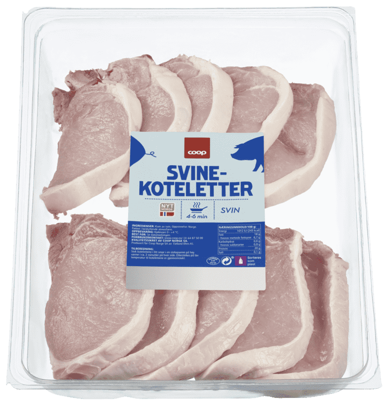 Coop Svinekoteletter ca 1,5kg