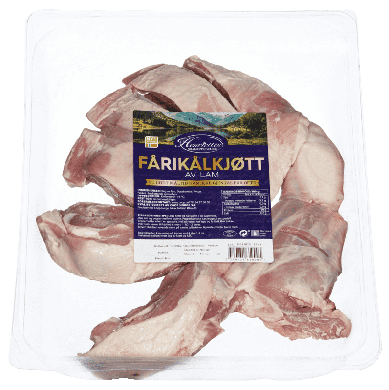 Henriettes Lam Fårikålkjøtt av Bog ca 1,6kg