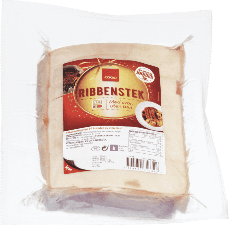 Coop Ribbenstek uten Ben ca 1,5kg