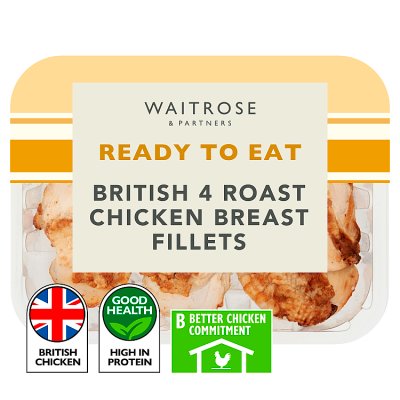 Waitrose Cooked Roast Chicken Breast Fillets 4