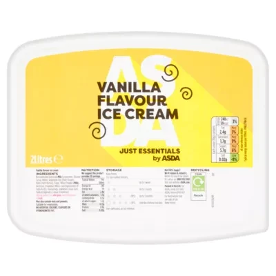 JUST ESSENTIALS by ASDA Just Essentials Vanilla Flavour Ice Cream 2 Litres