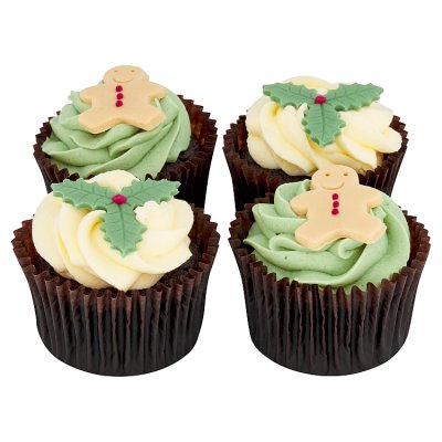 Buttercream Topped Christmas Cupcake