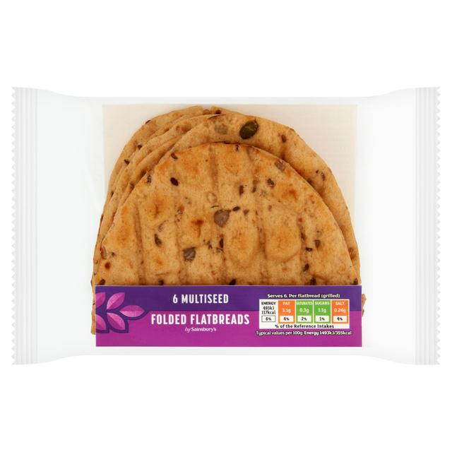 Sainsbury's Multiseeded Folded Flatbreads x6
