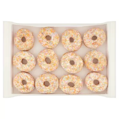 The BAKERY at ASDA 12 White Iced Ring Donuts