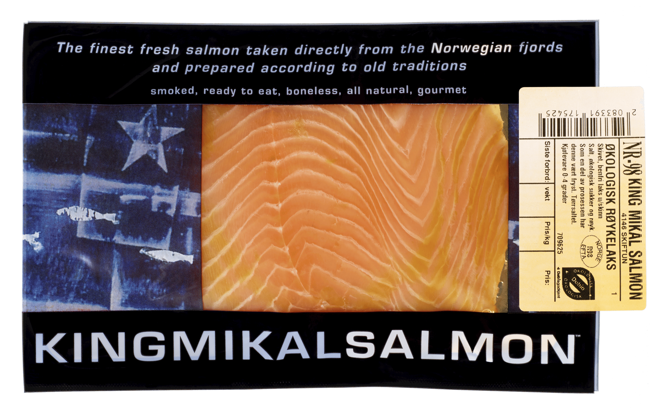 Mikals Røkt Hel Laks ca 300g