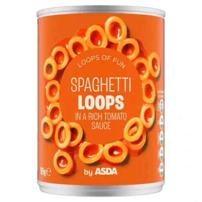 ASDA Spaghetti Loops in a Rich Tomato Sauce 395g