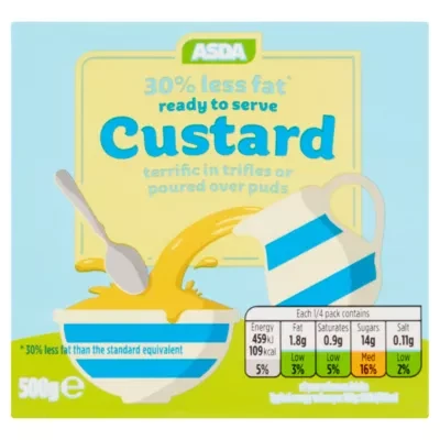 ASDA 30% Less Fat Custard 500g